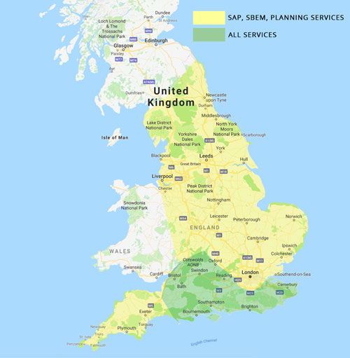 Map of our services